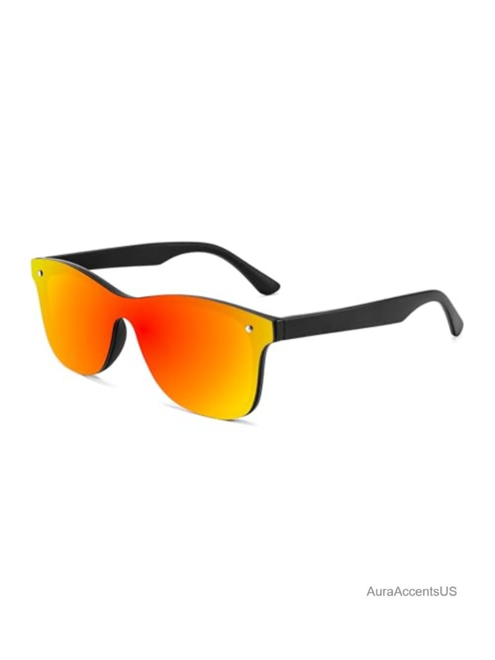 Rimless Mirrored One Piece Lens Sunglasses UV400 Lightweight Square